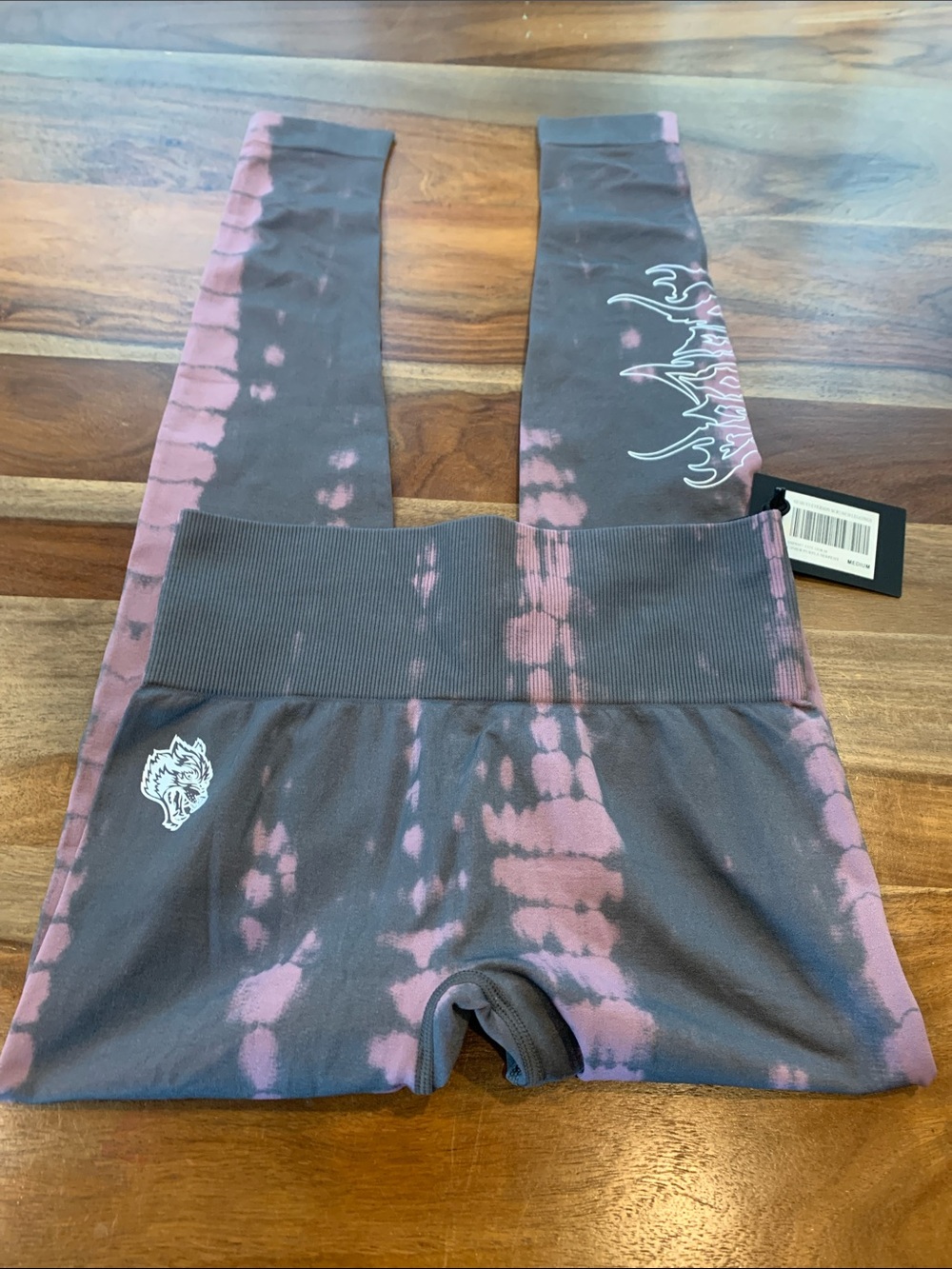 Darc Sport Pink Tie-Dye Gray High-Waist Leggings